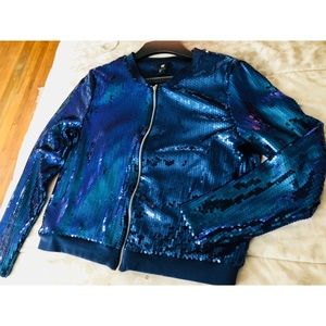 Blue All Sequins Jacket From H&M